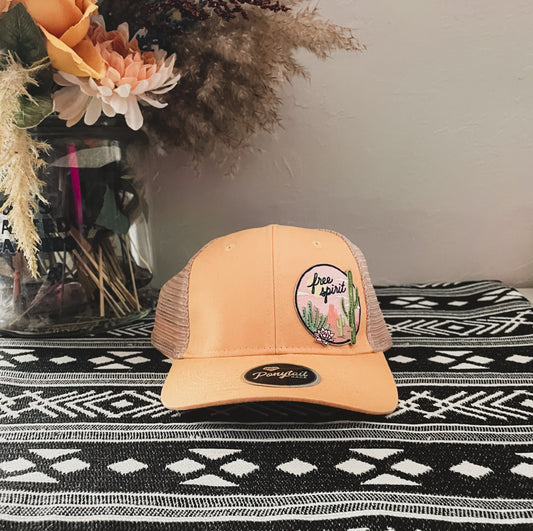 Free Spirit Patch Ponytail Hat