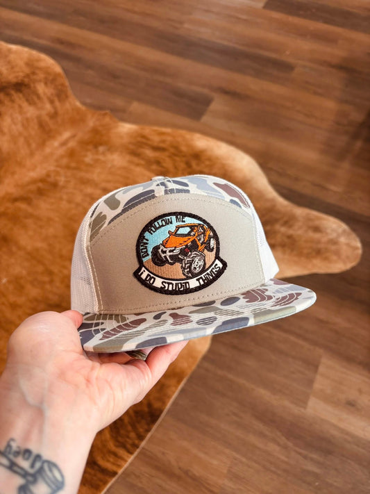 Don't Follow Me Camo Patch Hat