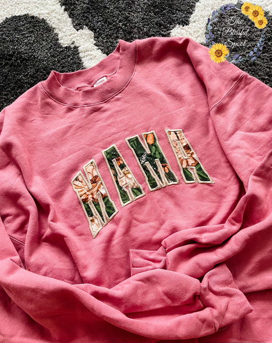 Floral Mama Appliqué sweatshirt