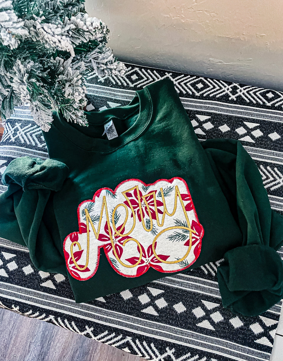 Merry Applique Sweatshirt