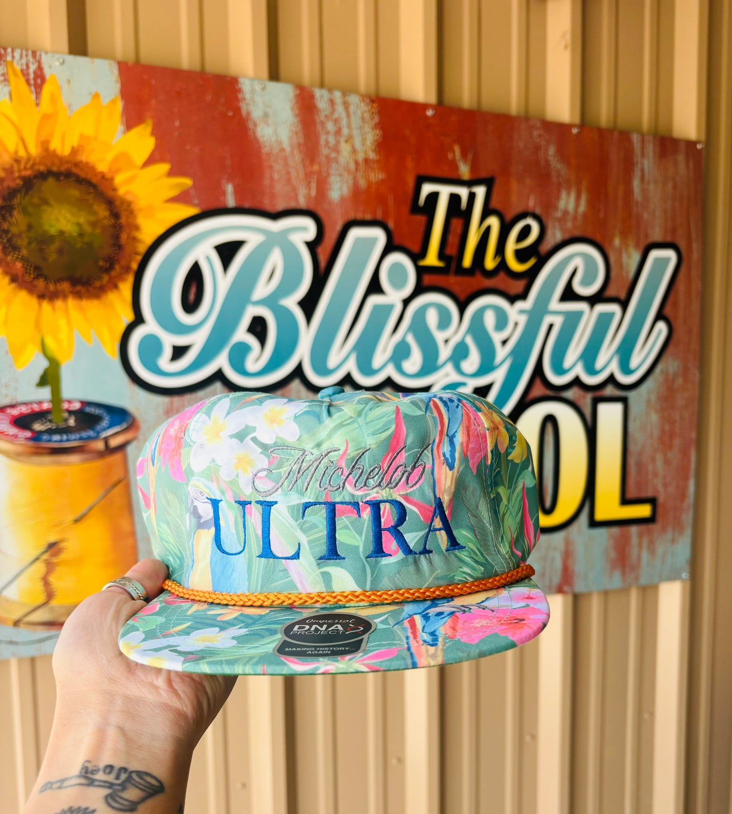 Michelob Ultra Floral Rope Hat