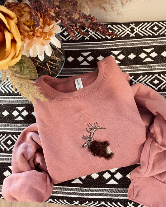 ADULT Fluffy ELK Sweatshirt